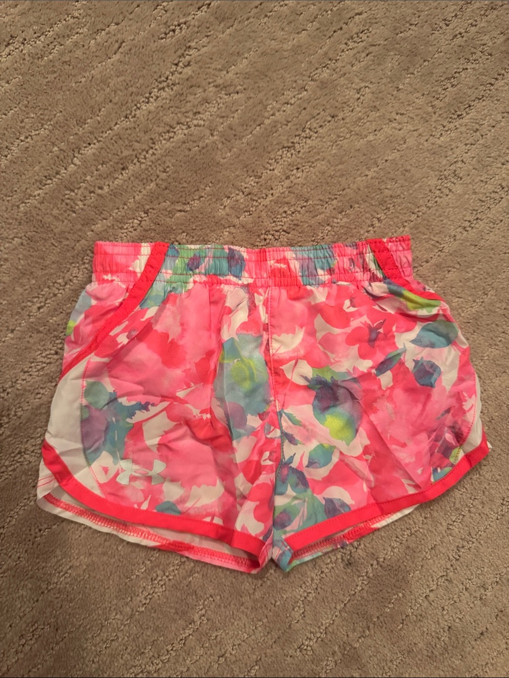 Under Armour Pink Floral Athletic Shorts